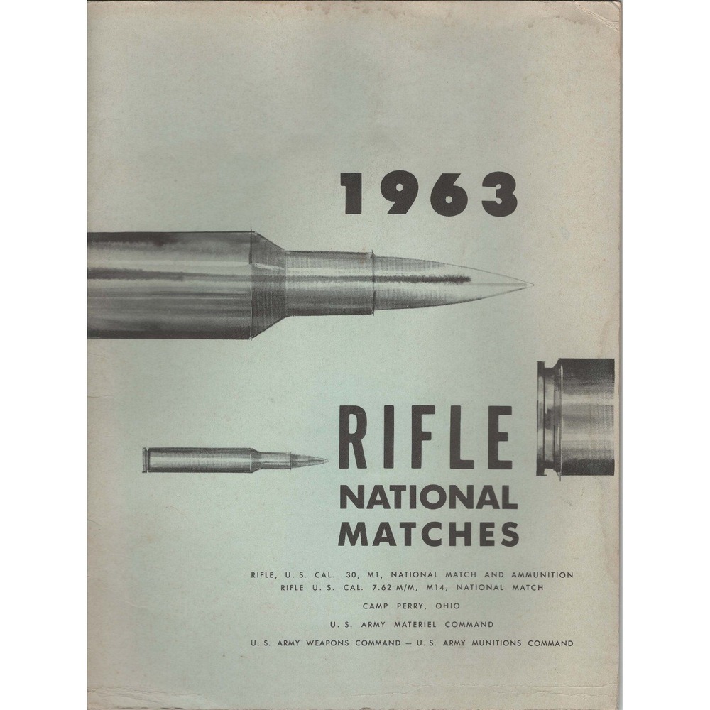 1963 Rifle National Matches Camp Perry M1 M14 US Army Program & Memos
